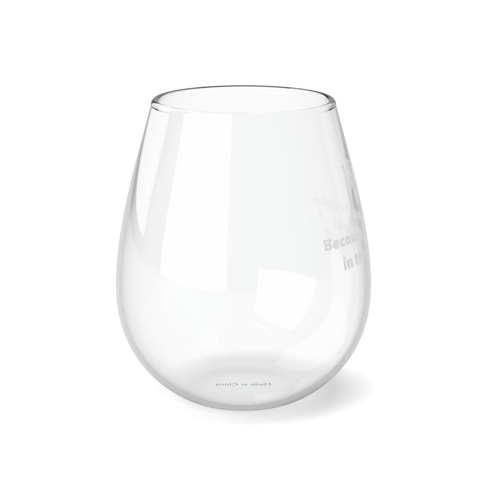 Punching People - Stemless Wine Glass, 11.75oz