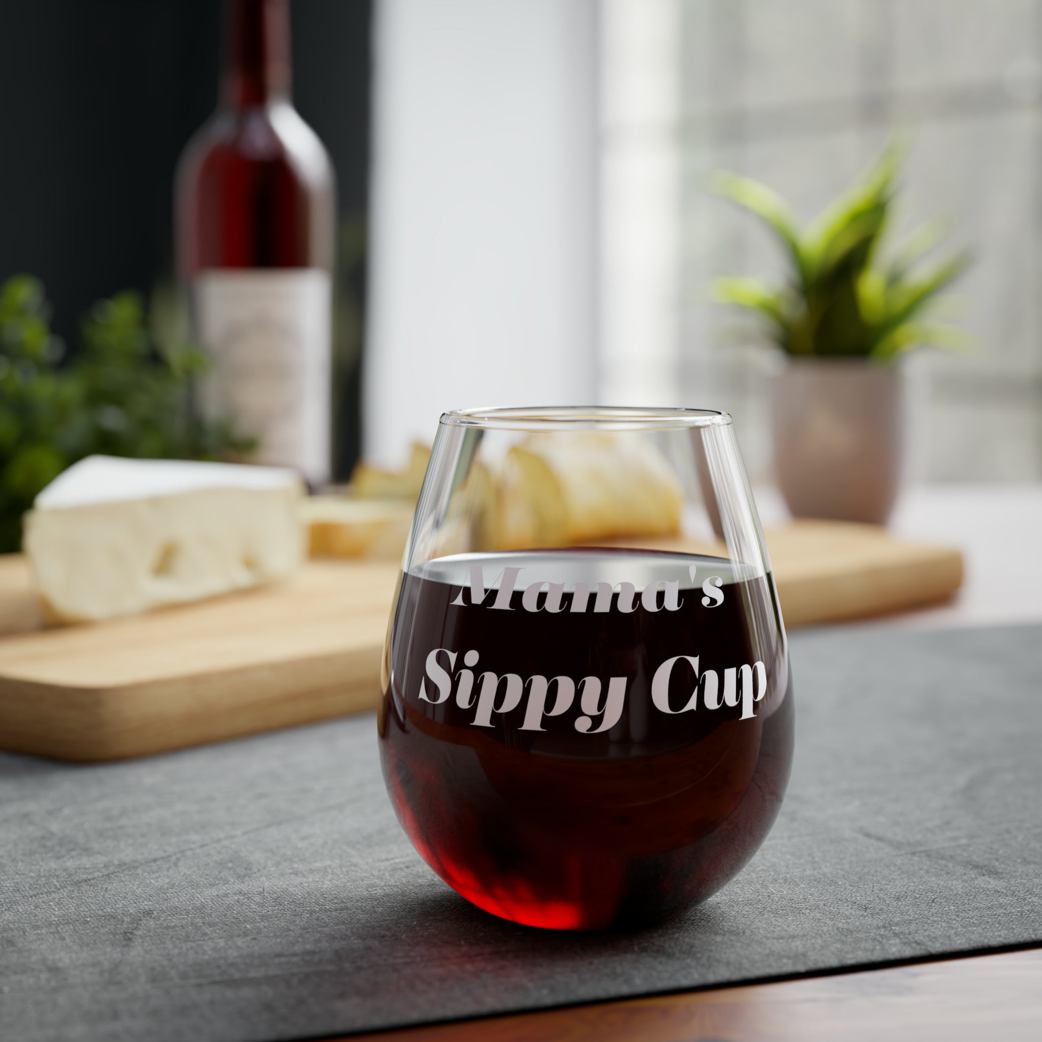 Mama's Sippy Cup - Stemless Wine Glass, 11.75oz
