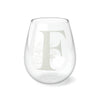 Load image into Gallery viewer, Stemless Wine Glass, 11.75oz - Monogram F