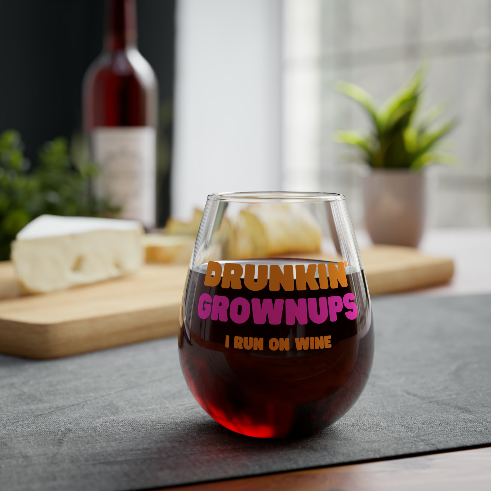 Stemless Wine Glass, 11.75oz - Drunkin Grownups