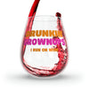 Drunkin Grownups - Stemless Wine Glass, 11.75oz