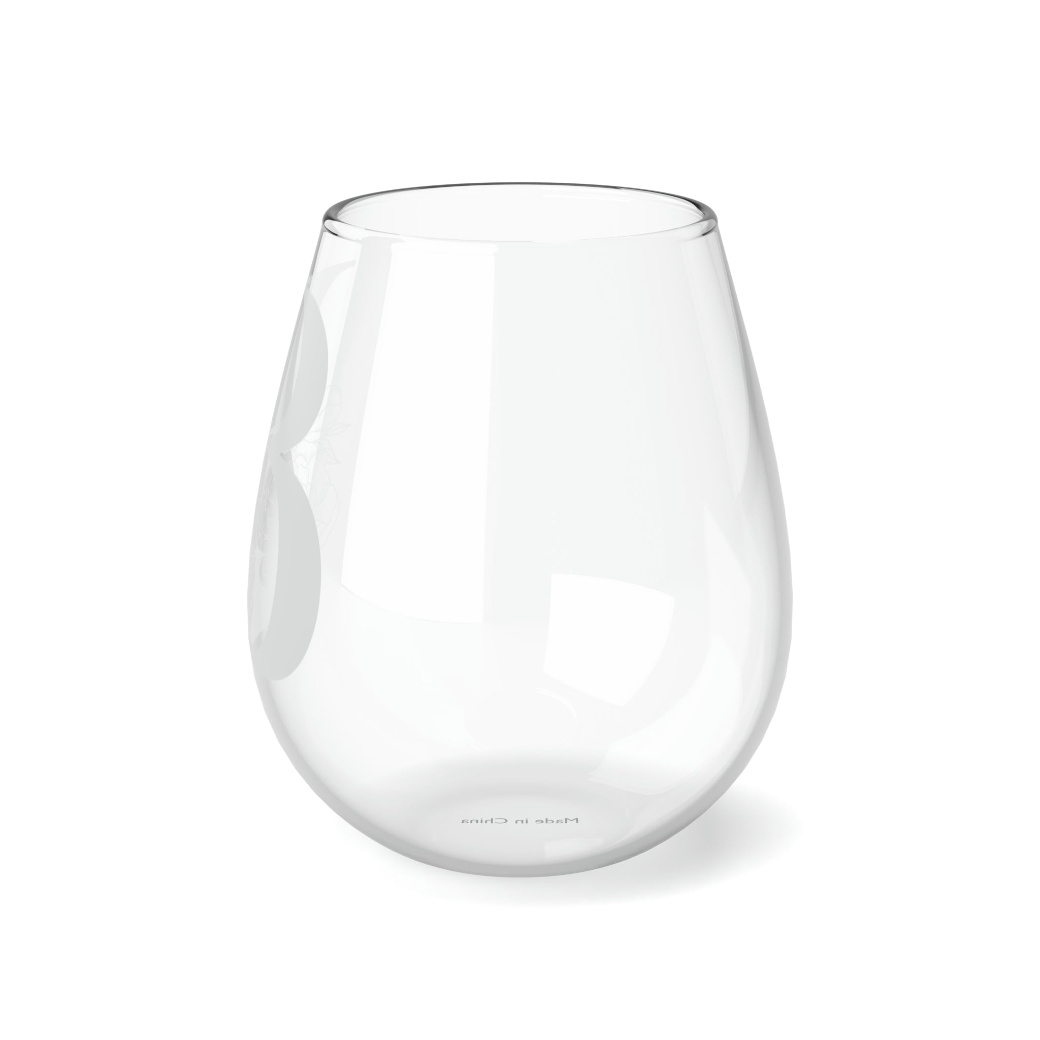Stemless Wine Glass, 11.75oz - Monogram B