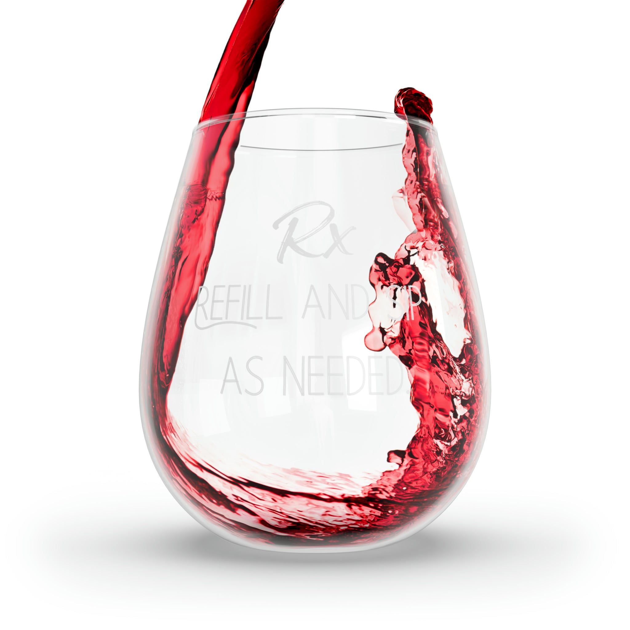 Refill and Sip - Stemless Wine Glass, 11.75oz