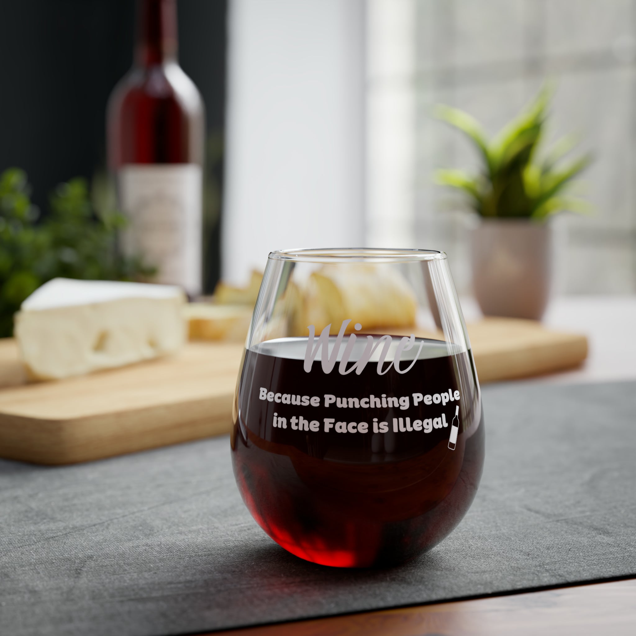 Stemless Wine Glass, 11.75oz - Punching People