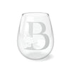 Load image into Gallery viewer, Stemless Wine Glass, 11.75oz - Monogram B