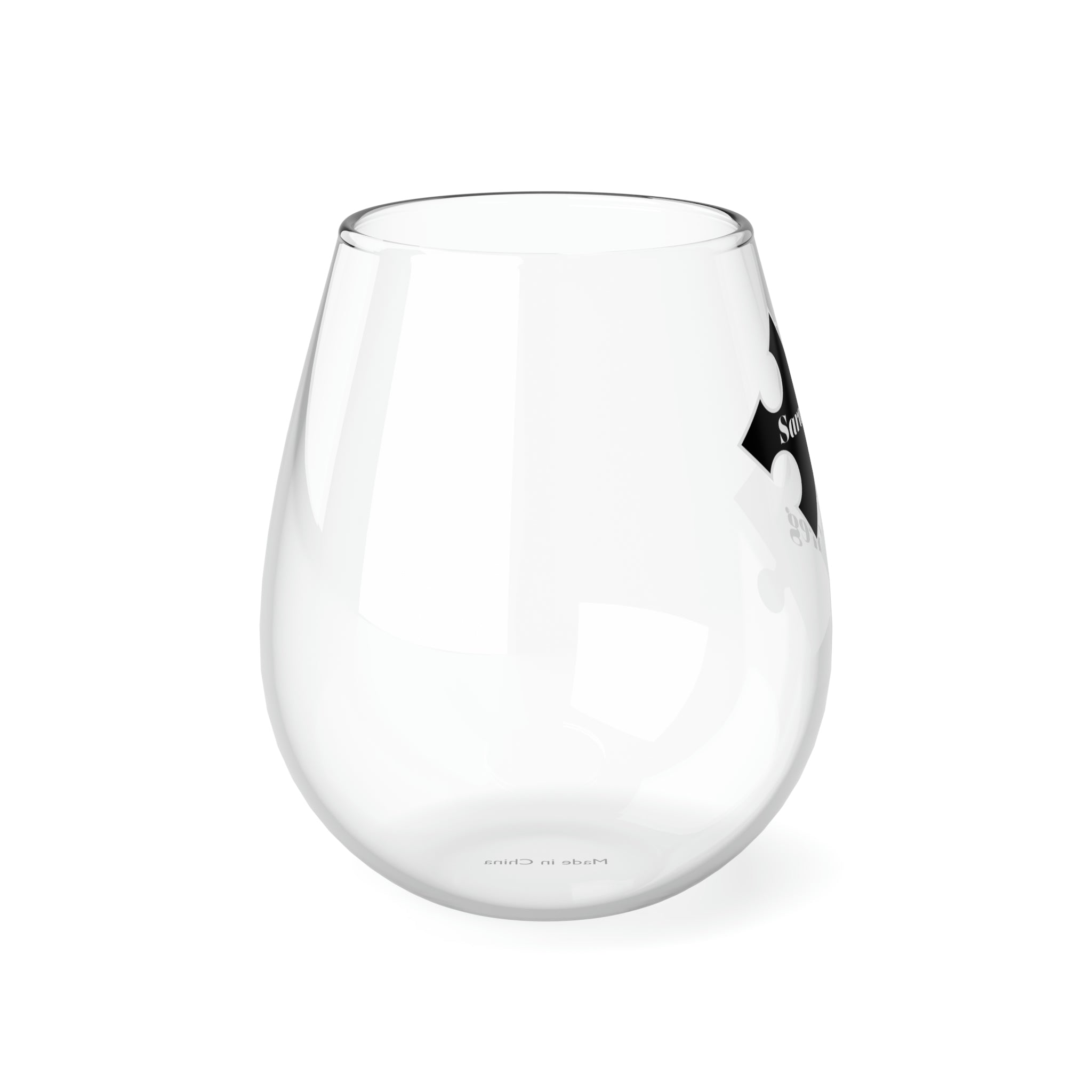 Puzzled, Personalized - Stemless Wine Glass, 11.75oz